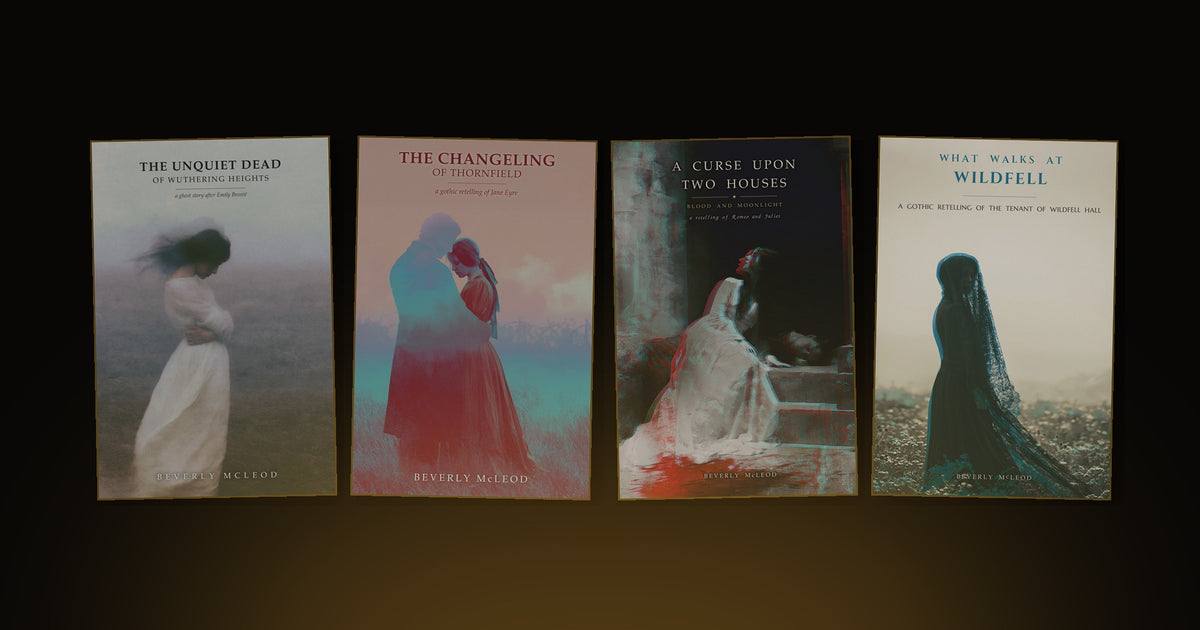 The four Classics Reimagined covers on black