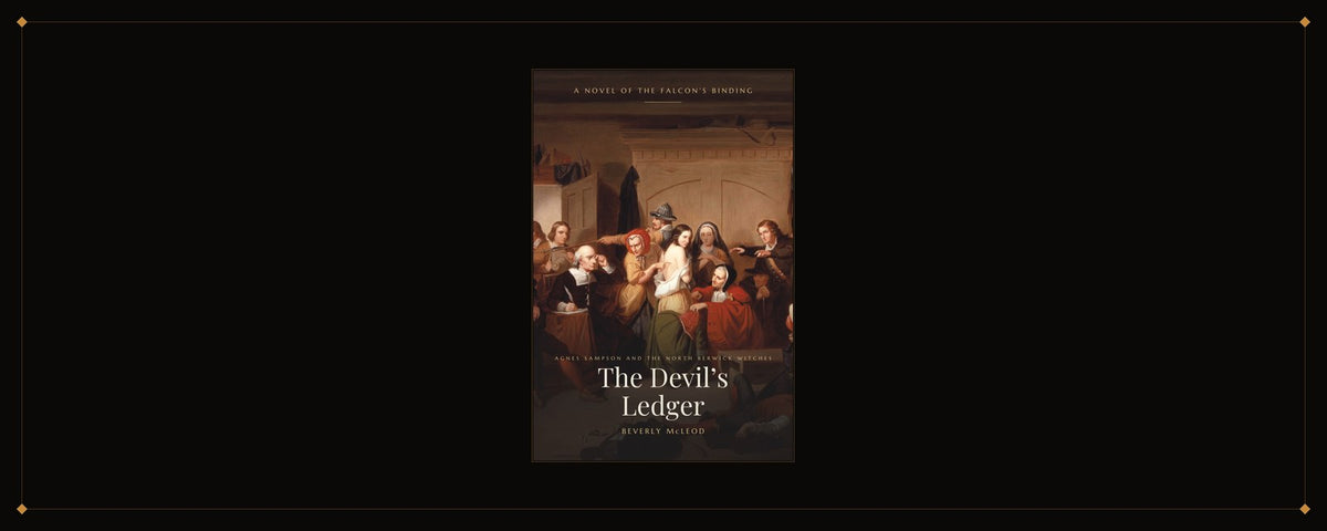 The Devil's Ledger cover on black