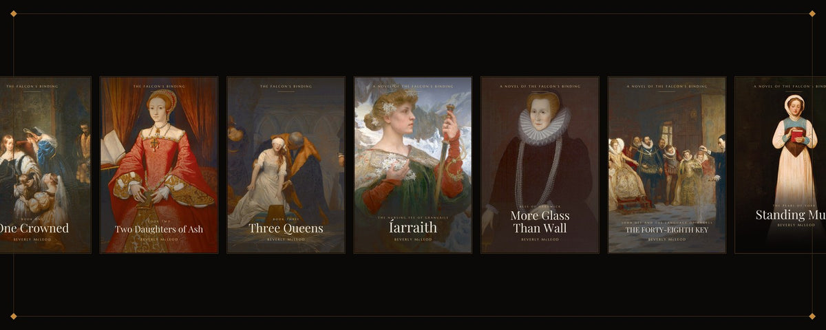Seven Trace Press covers on black