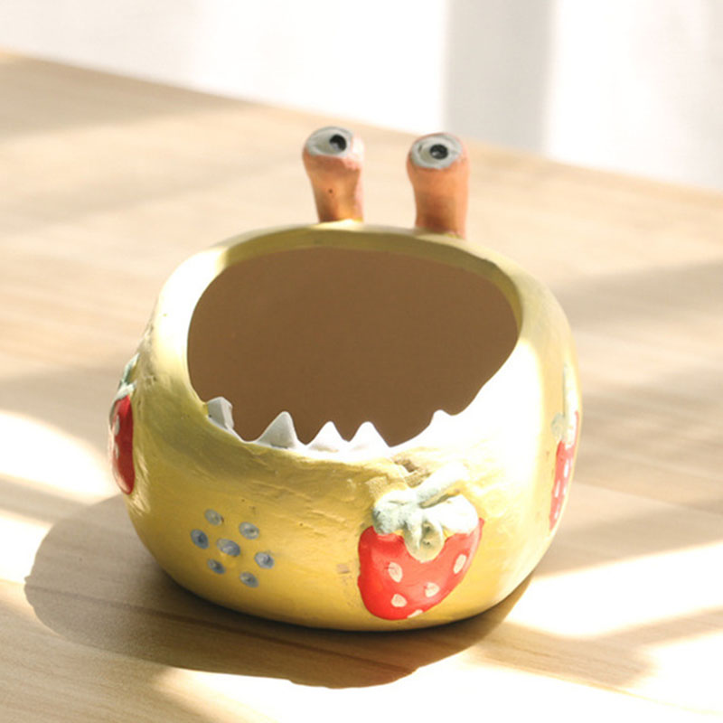 Hand-Painted Monster Planter Flower Pot