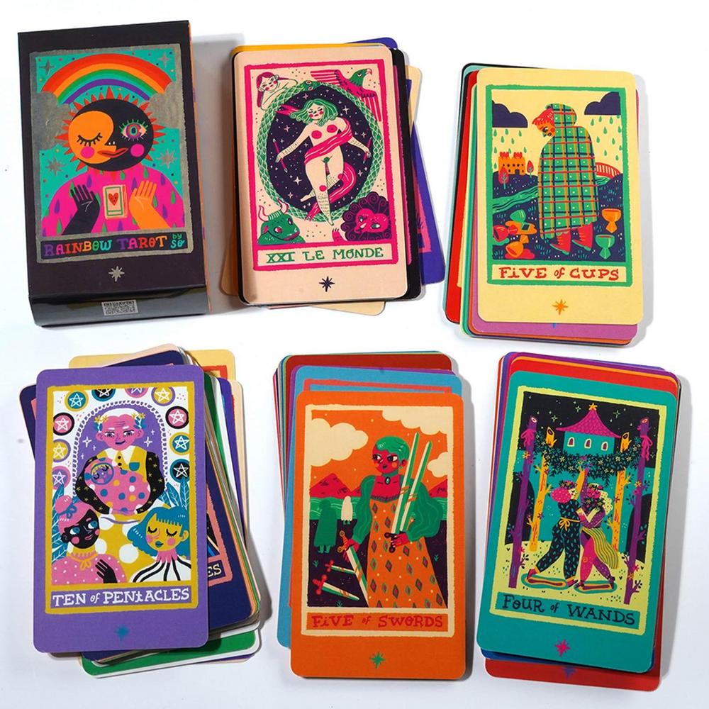 Rainbow Tarot Deck – Bold Illustrated Tarot Cards