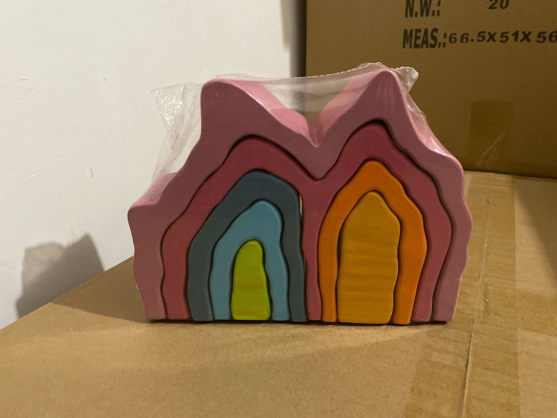 Hand-Dyed Wooden Montessori Toy Collection – Arches, Cubes, Towers & Shapes
