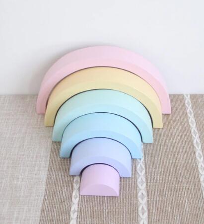 Hand-Dyed Wooden Montessori Toy Collection – Arches, Cubes, Towers & Shapes