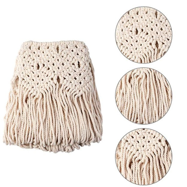 Handwoven Nordic Fringe Wall Tapestry – Cotton Blend Boho Wall Hanging