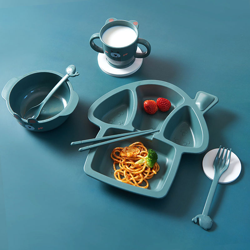 Tiny Dino Divided Plate Set – Eco-Friendly Kids Dinnerware