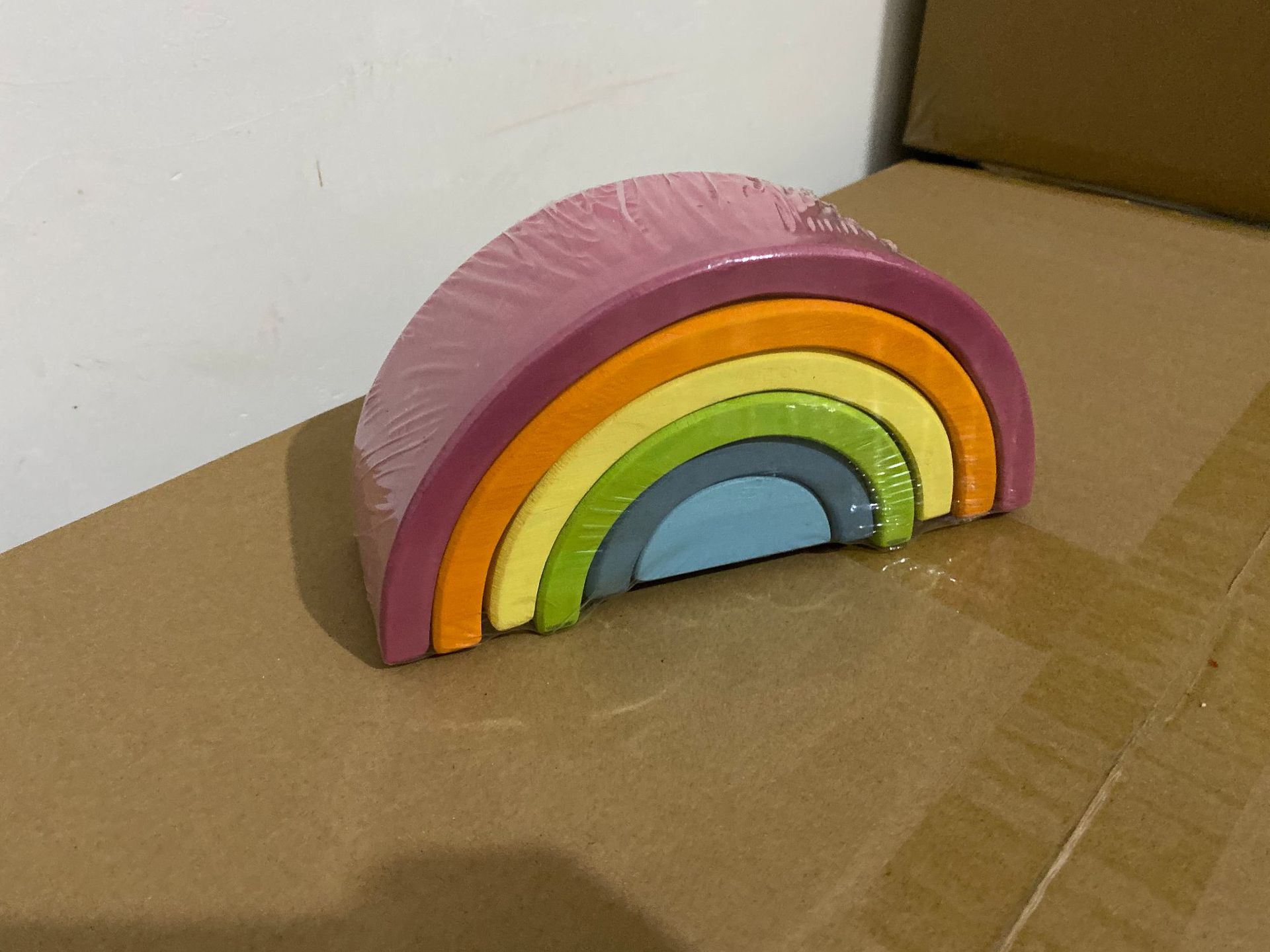 Hand-Dyed Wooden Montessori Toy Collection – Arches, Cubes, Towers & Shapes