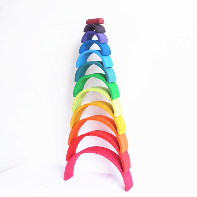 Hand-Dyed Wooden Montessori Toy Collection – Arches, Cubes, Towers & Shapes