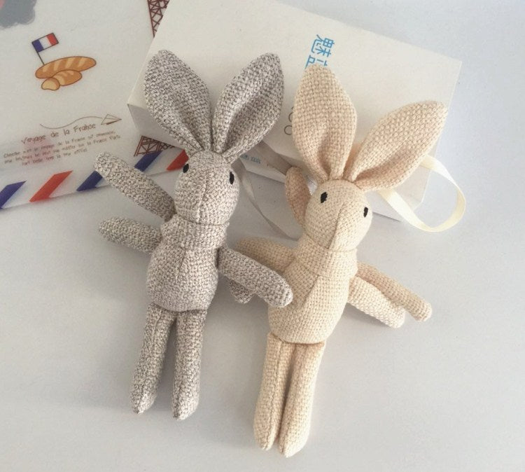 The Little Hare – Textured Linen Rabbit Companion - Multiple Colors