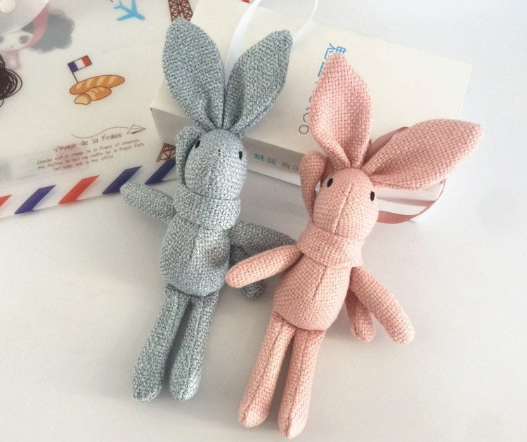 The Little Hare – Textured Linen Rabbit Companion - Multiple Colors