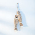Mediterranean Wooden Fish Wall Hanging – Coastal Rope Decor (Set of 2)