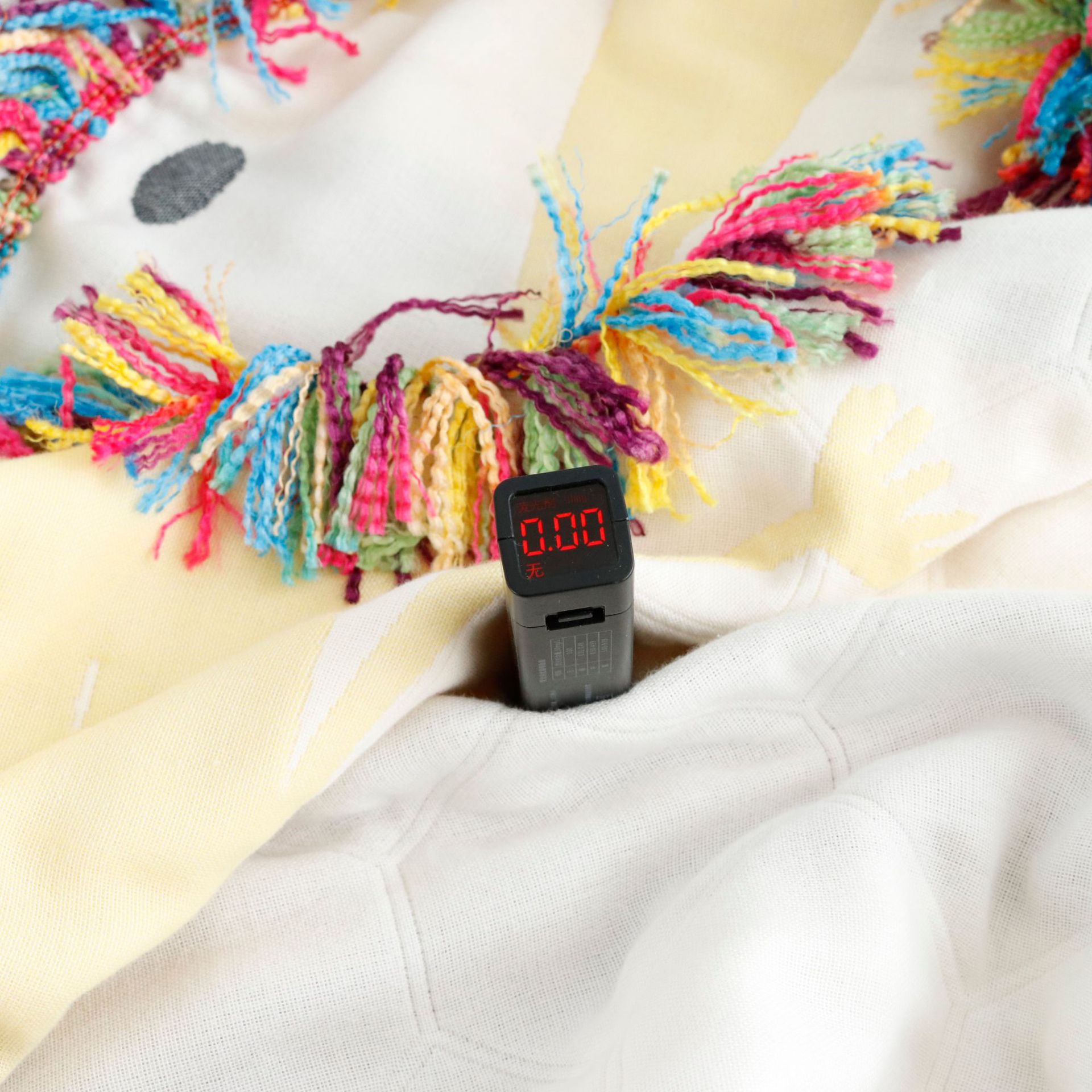 Fringed Lion Cotton Gauze Blanket