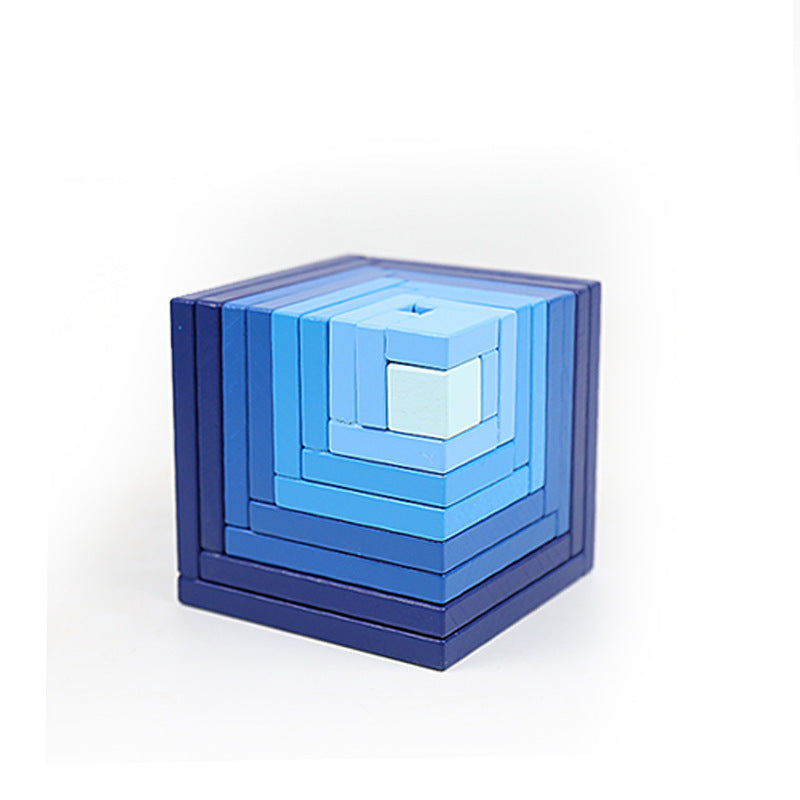 Hand-Dyed Wooden Montessori Toy Collection – Arches, Cubes, Towers & Shapes