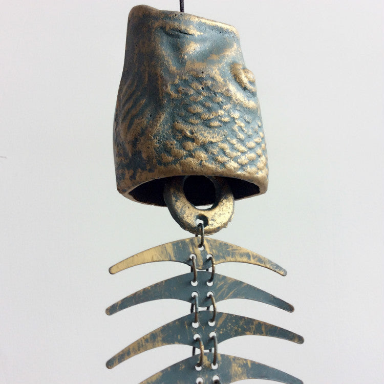 Coastal Iron Fish Skeleton Chime