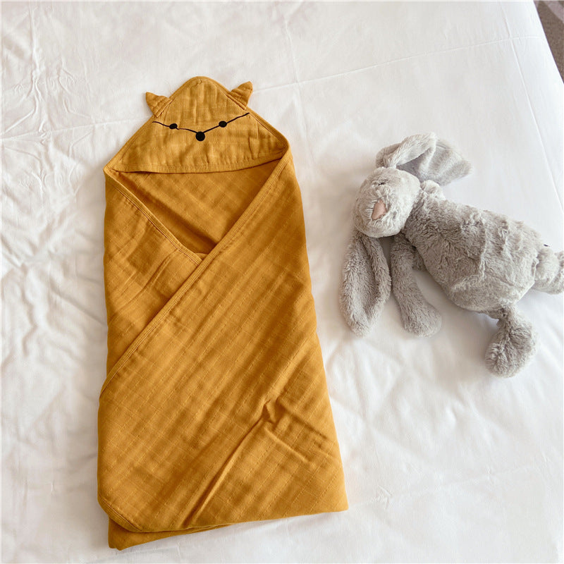 Northlume Lightweight Gauze Hooded Baby Wrap – 100% Cotton (90 × 90 cm)