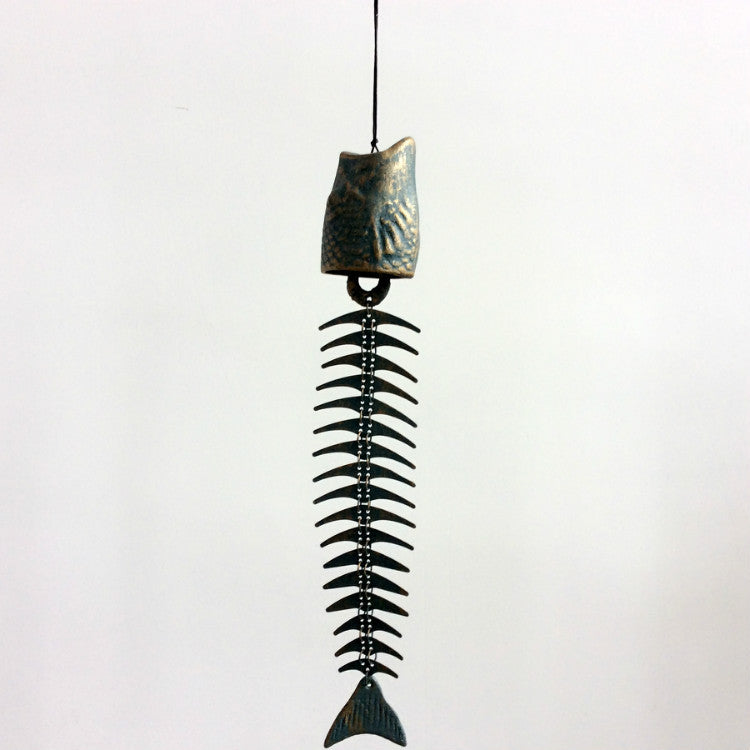 Coastal Iron Fish Skeleton Chime