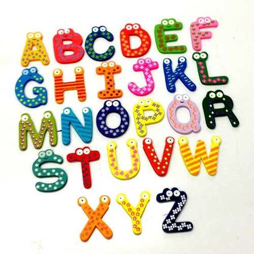 Wooden Magnetic Number OR Letter Sets