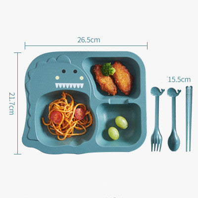 Tiny Dino Divided Plate Set – Eco-Friendly Kids Dinnerware