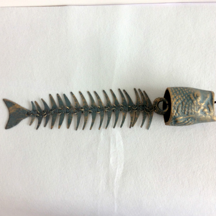 Coastal Iron Fish Skeleton Chime