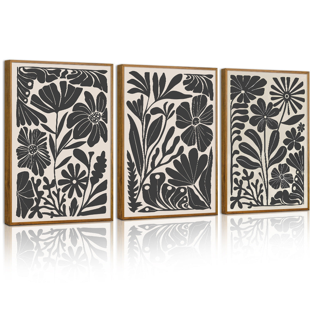 Botanical Study Framed Set — 3 Piece Floral Wall Collection