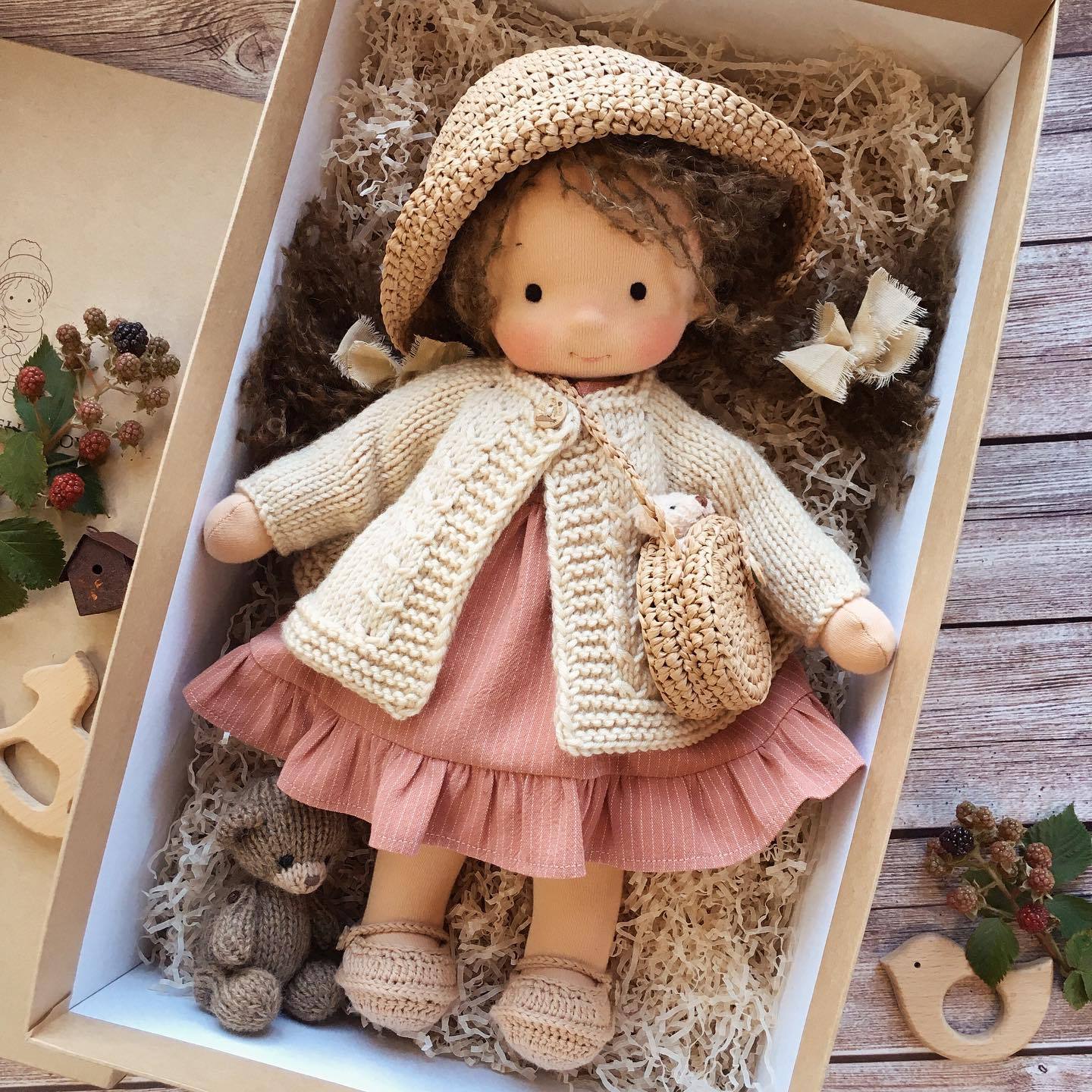 Storybook Winter Doll - Keepsake Collection -  Waldorf Handmade Plush