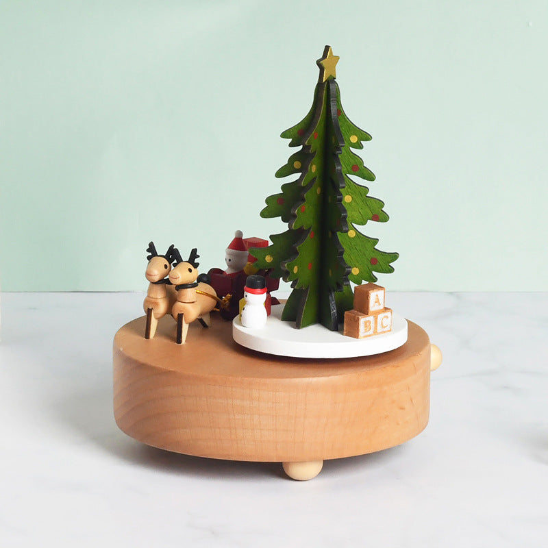 Woodland Christmas Tree Music Box