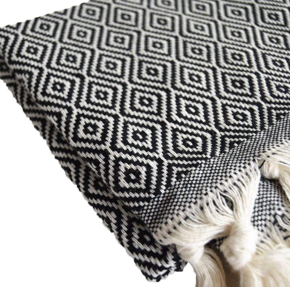 Geometric Tassel Turkish Cotton Towel