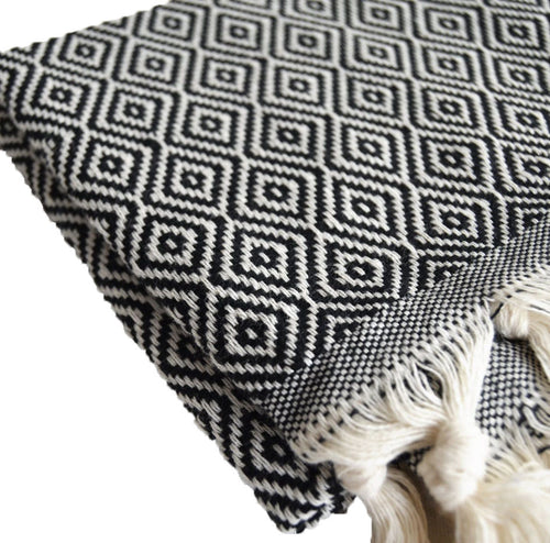 Geometric Tassel Turkish Cotton Towel