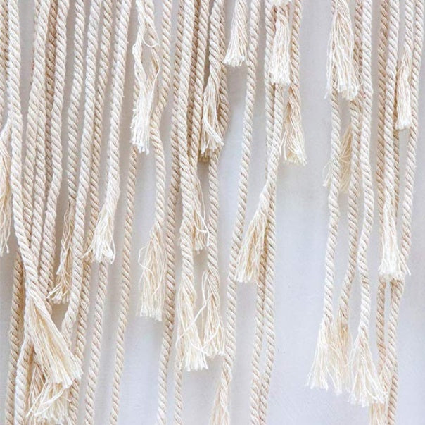 Handwoven Nordic Fringe Wall Tapestry – Cotton Blend Boho Wall Hanging