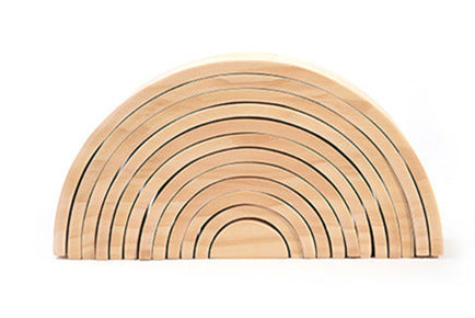 Hand-Dyed Wooden Montessori Toy Collection – Arches, Cubes, Towers & Shapes