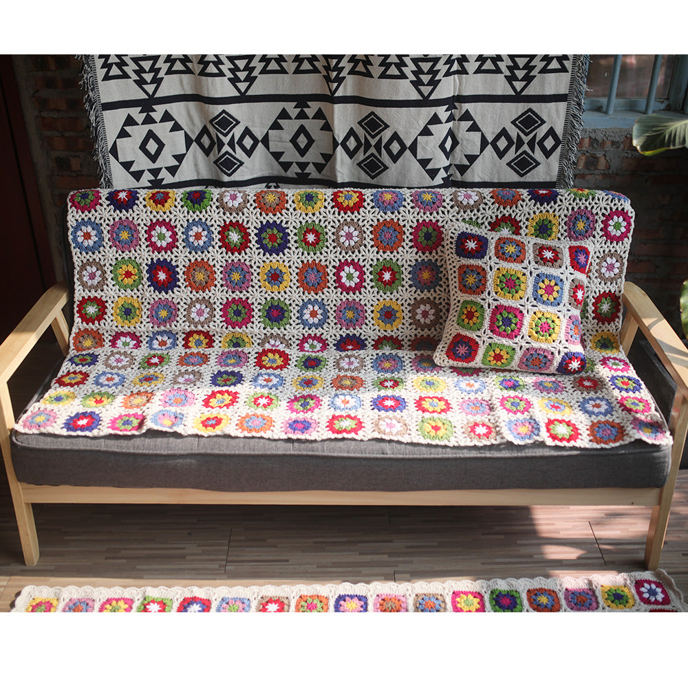 Retro Parquet Granny Square Blanket