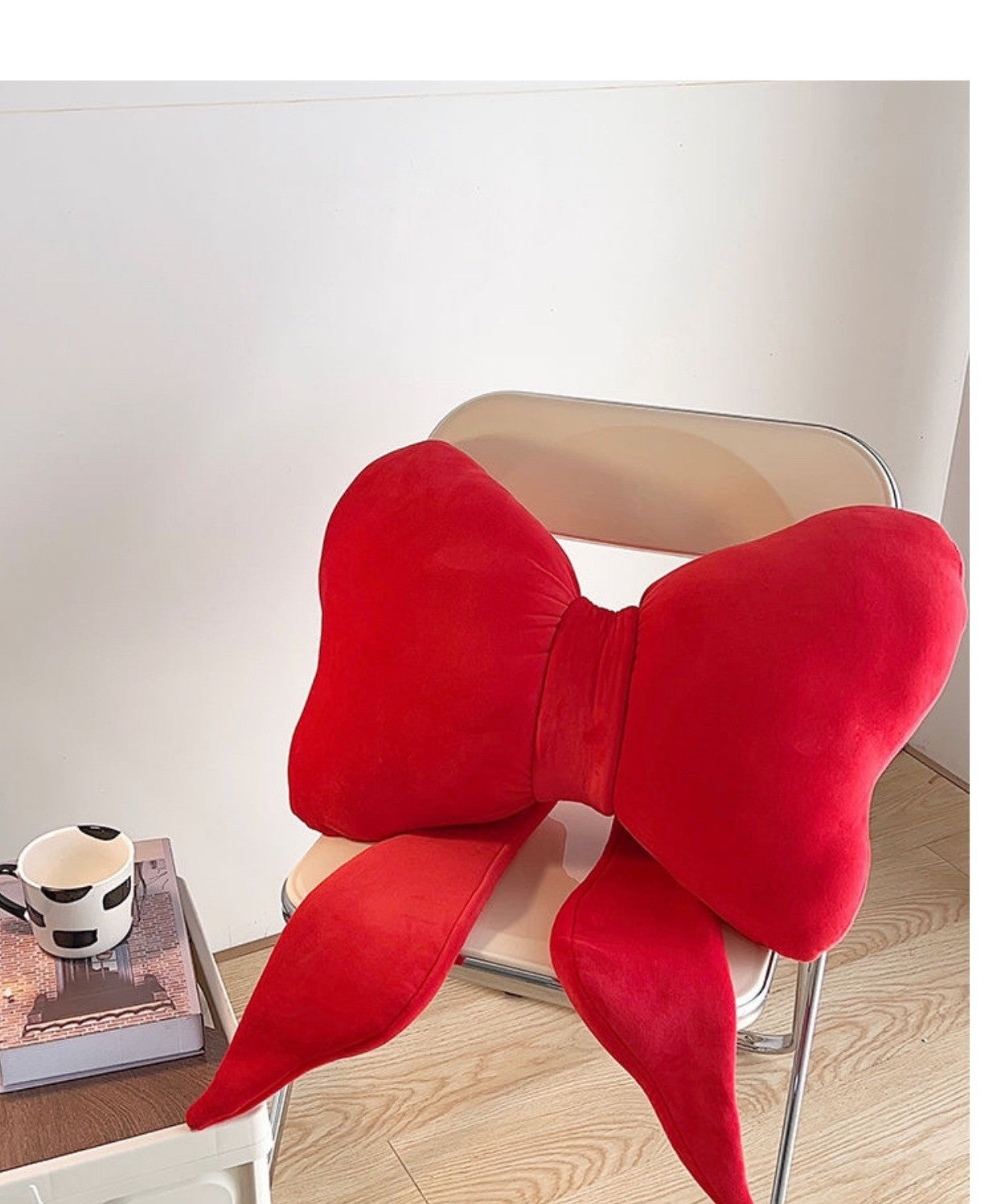 Velvet Bow Accent Cushion