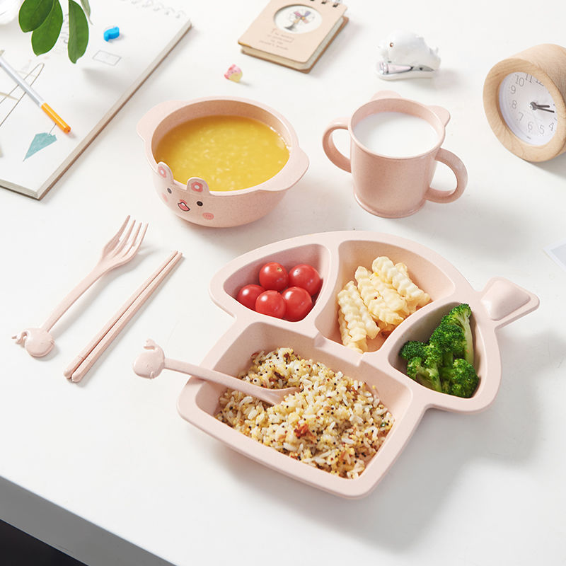 Tiny Dino Divided Plate Set – Eco-Friendly Kids Dinnerware