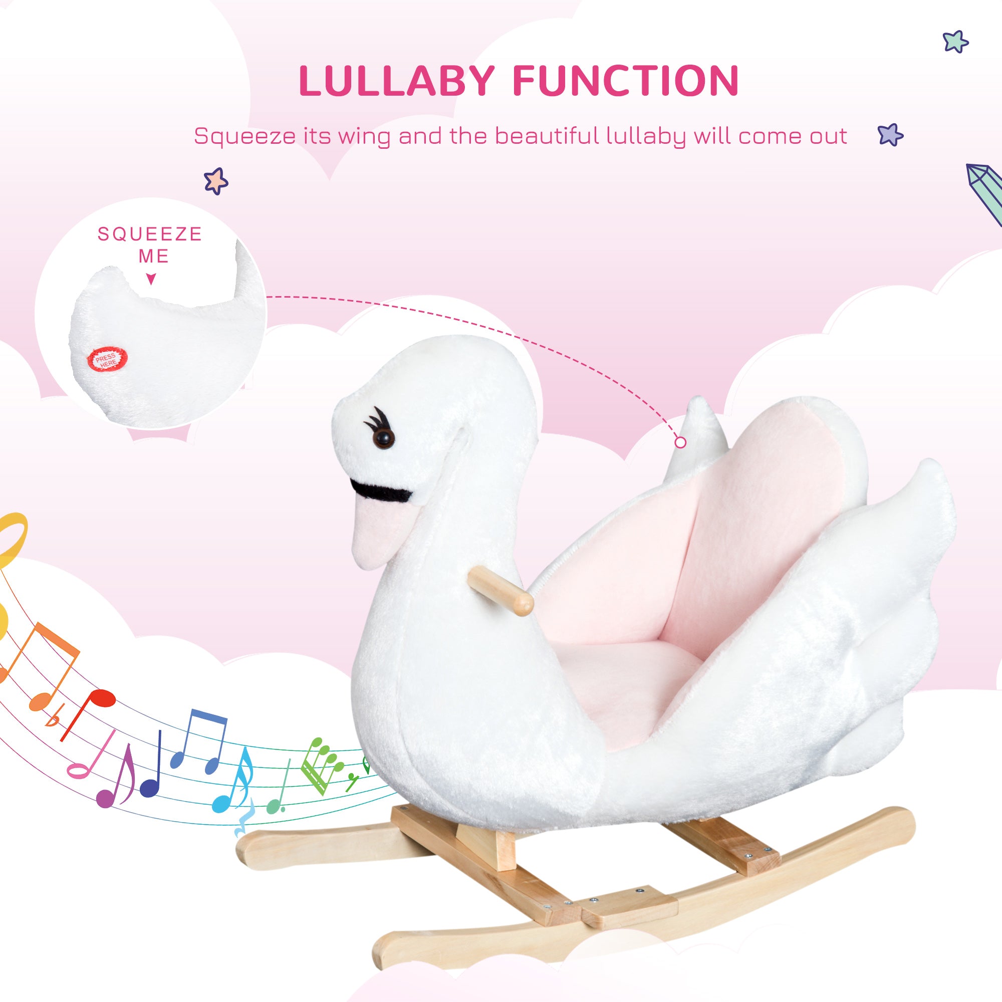 Blush Swan Rocker