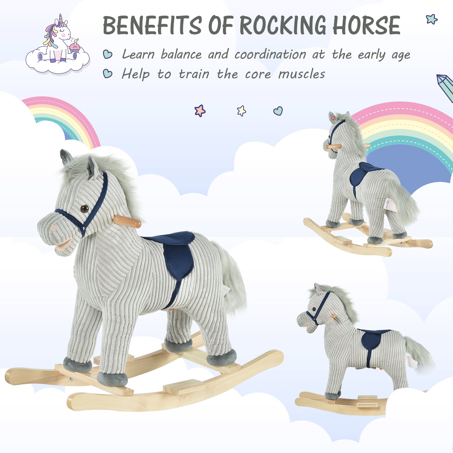 Corduroy Stable Rocking Horse