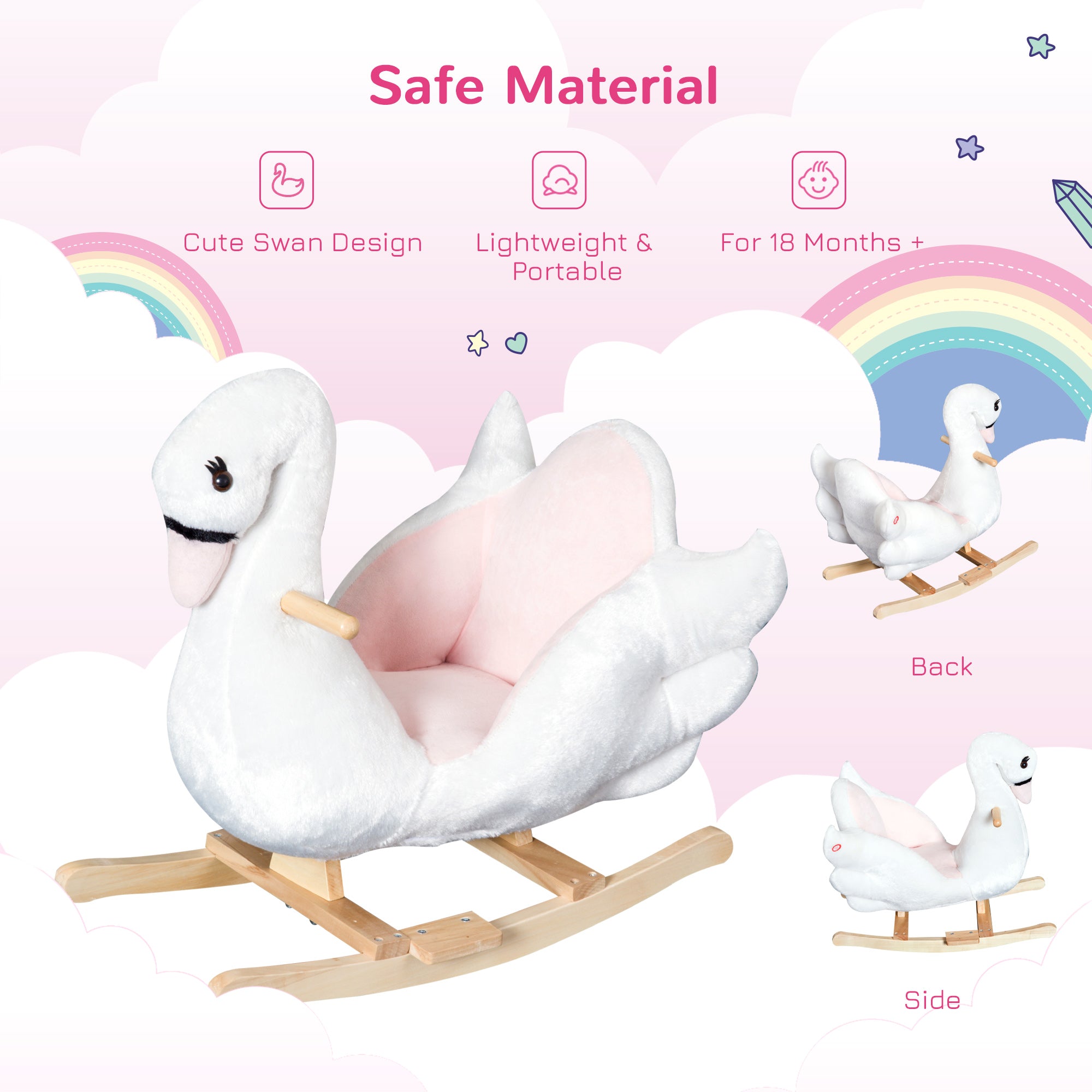 Blush Swan Rocker