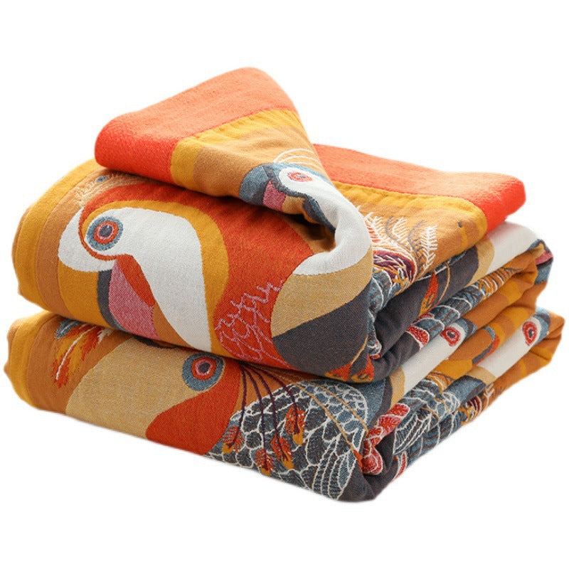 Bird & Botanical Cotton Gauze Quilt
