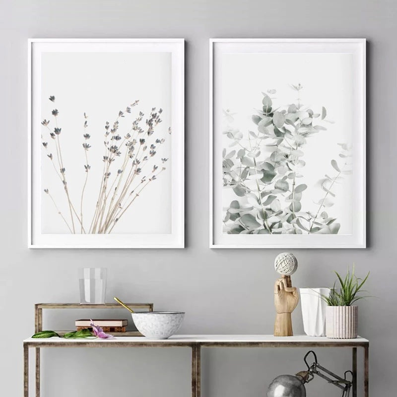 Minimal Botanical Canvas Print – Modern Frameless Wall Art