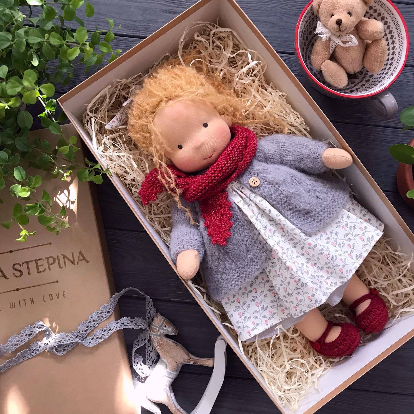 Storybook Winter Doll - Keepsake Collection -  Waldorf Handmade Plush