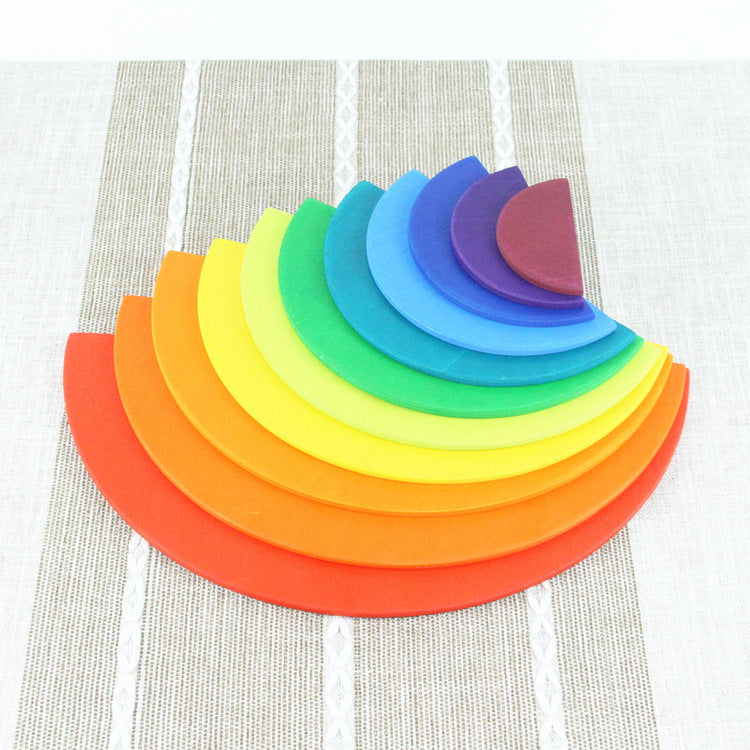 Hand-Dyed Wooden Montessori Toy Collection – Arches, Cubes, Towers & Shapes