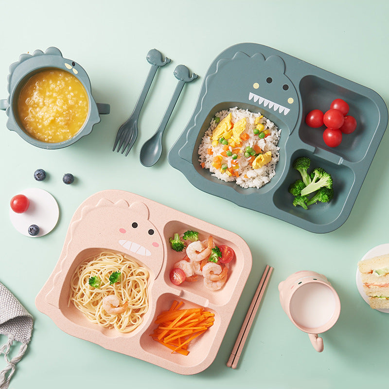 Tiny Dino Divided Plate Set – Eco-Friendly Kids Dinnerware