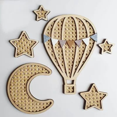 Woodland Rattan Nursery Wall Decor Set