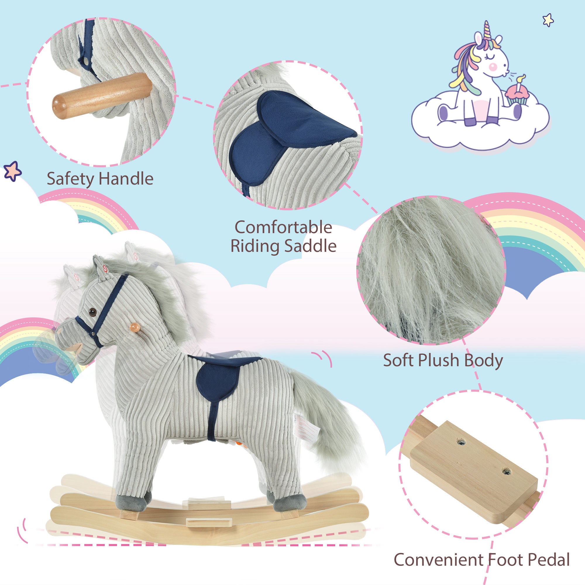 Corduroy Stable Rocking Horse