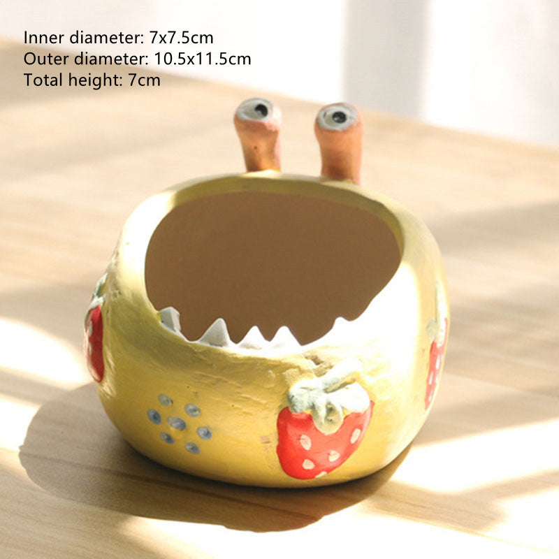 Hand-Painted Monster Planter Flower Pot