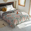 Bohemian Woven Cotton Blanket – Lightweight All-Season Throw & Bed Cover