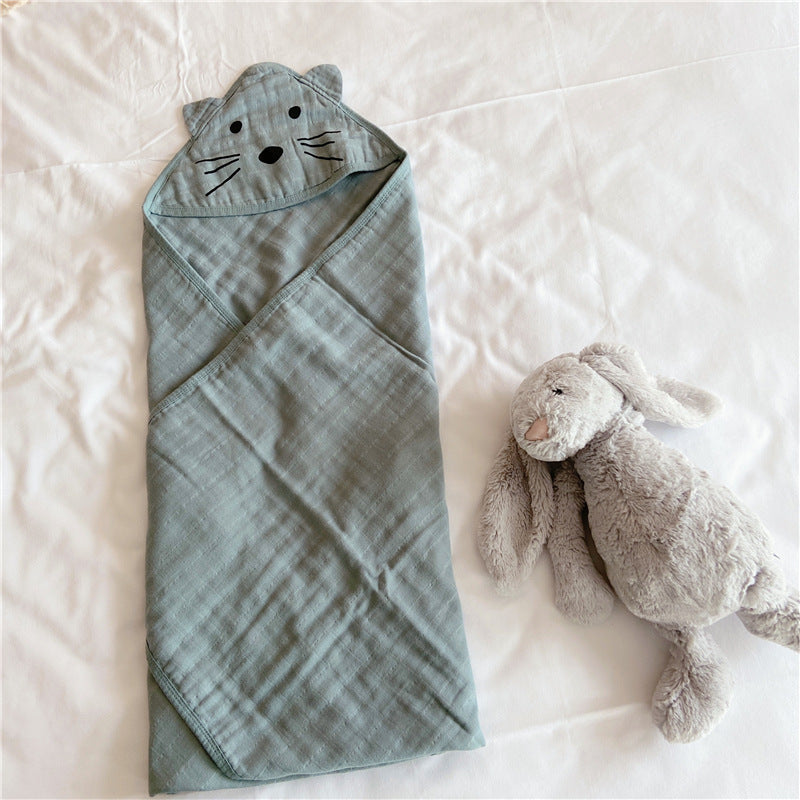 Northlume Lightweight Gauze Hooded Baby Wrap – 100% Cotton (90 × 90 cm)
