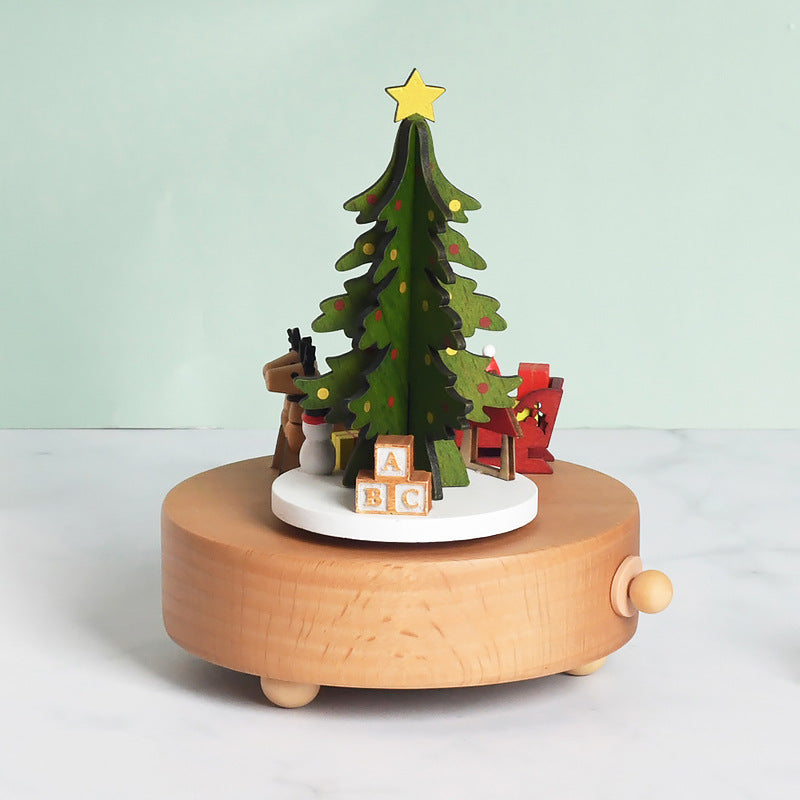 Woodland Christmas Tree Music Box