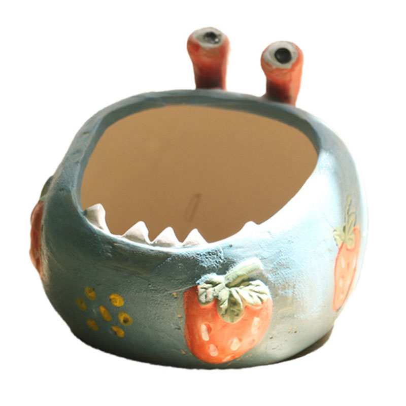 Hand-Painted Monster Planter Flower Pot