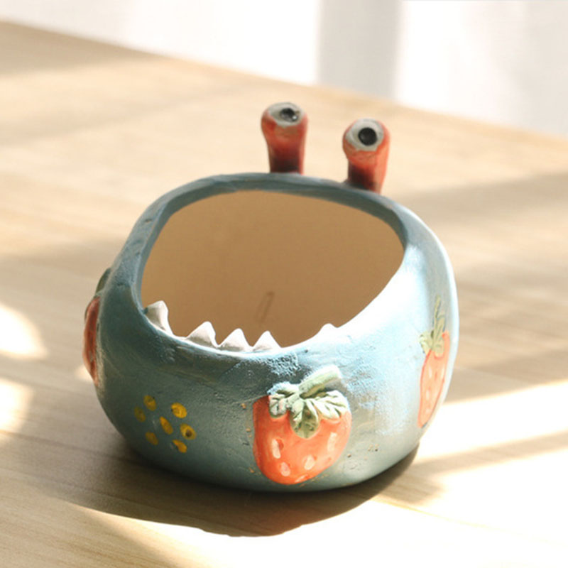 Hand-Painted Monster Planter Flower Pot