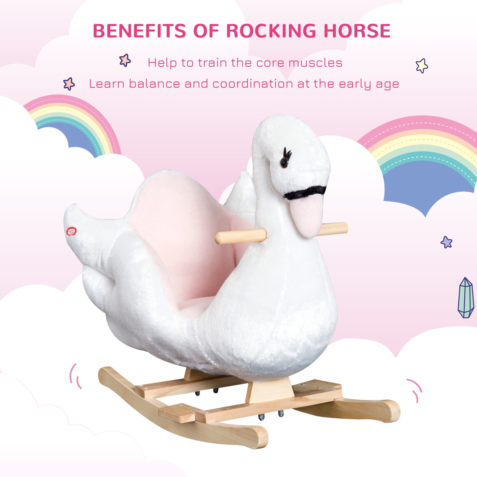 Blush Swan Rocker