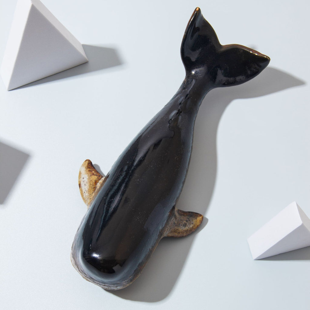 Midnight Tide Ceramic Whale
